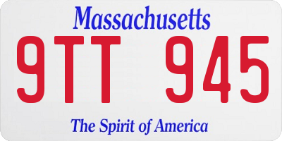 MA license plate 9TT945
