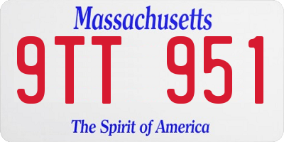 MA license plate 9TT951