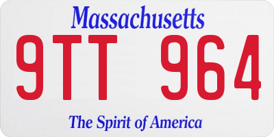 MA license plate 9TT964