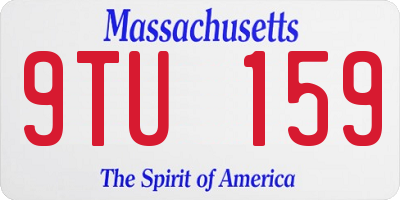 MA license plate 9TU159