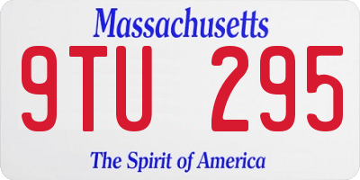 MA license plate 9TU295