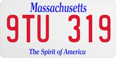MA license plate 9TU319