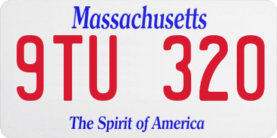 MA license plate 9TU320