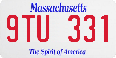 MA license plate 9TU331