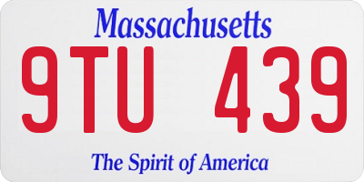 MA license plate 9TU439