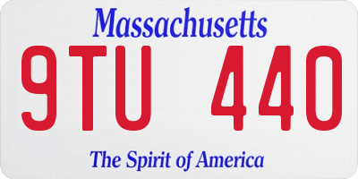 MA license plate 9TU440
