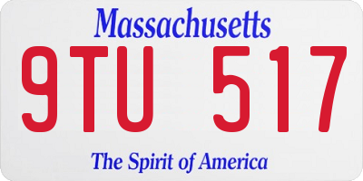 MA license plate 9TU517