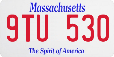 MA license plate 9TU530