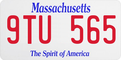 MA license plate 9TU565