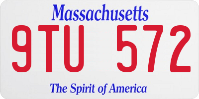 MA license plate 9TU572