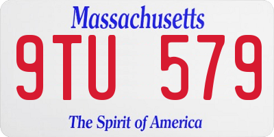 MA license plate 9TU579