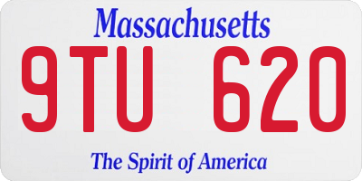 MA license plate 9TU620