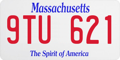 MA license plate 9TU621