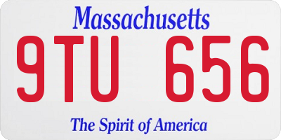 MA license plate 9TU656