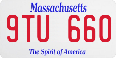 MA license plate 9TU660