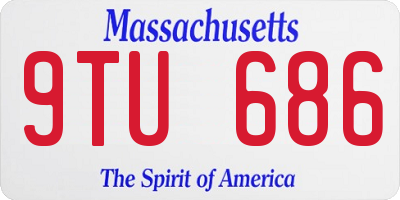 MA license plate 9TU686