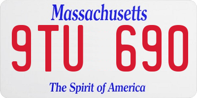 MA license plate 9TU690