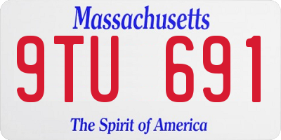 MA license plate 9TU691
