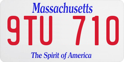 MA license plate 9TU710