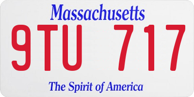 MA license plate 9TU717