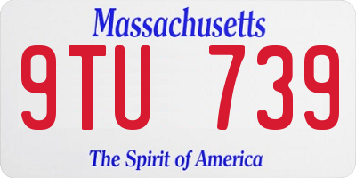 MA license plate 9TU739