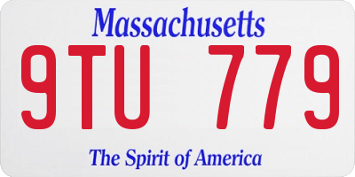 MA license plate 9TU779
