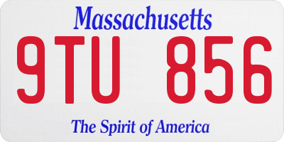 MA license plate 9TU856