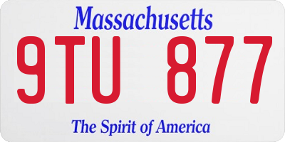 MA license plate 9TU877