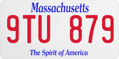 MA license plate 9TU879
