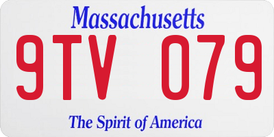 MA license plate 9TV079