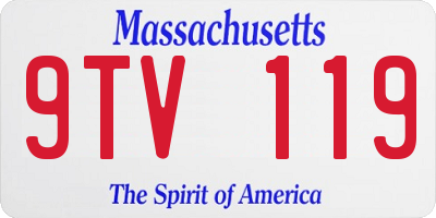 MA license plate 9TV119