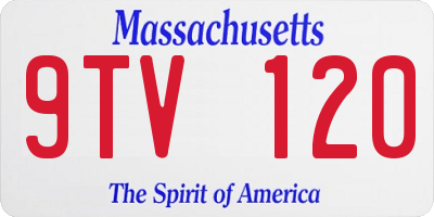 MA license plate 9TV120