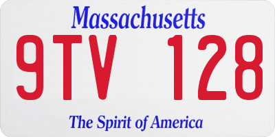 MA license plate 9TV128