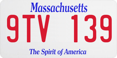MA license plate 9TV139