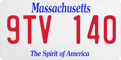 MA license plate 9TV140