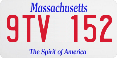 MA license plate 9TV152