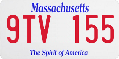 MA license plate 9TV155