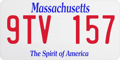 MA license plate 9TV157