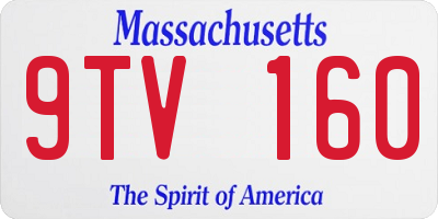 MA license plate 9TV160
