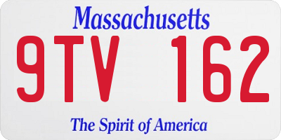 MA license plate 9TV162