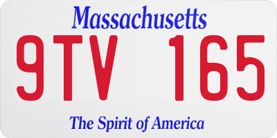 MA license plate 9TV165