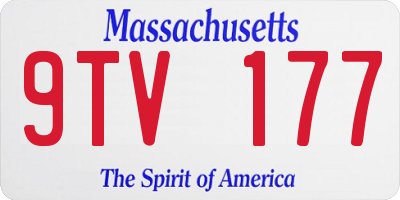 MA license plate 9TV177
