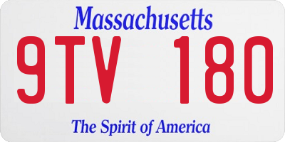 MA license plate 9TV180