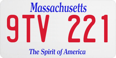 MA license plate 9TV221