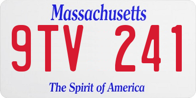 MA license plate 9TV241