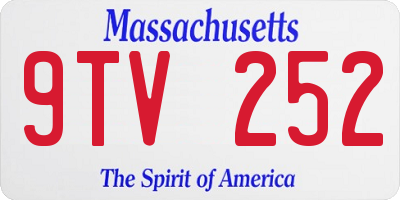 MA license plate 9TV252