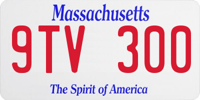 MA license plate 9TV300