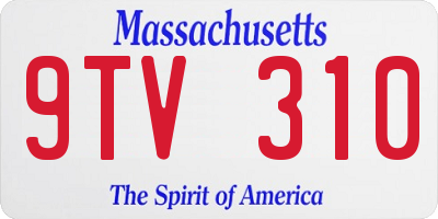 MA license plate 9TV310