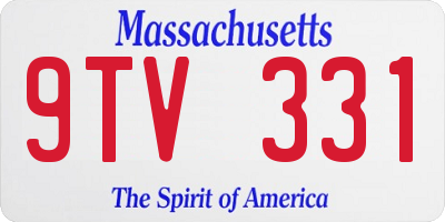 MA license plate 9TV331