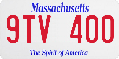MA license plate 9TV400